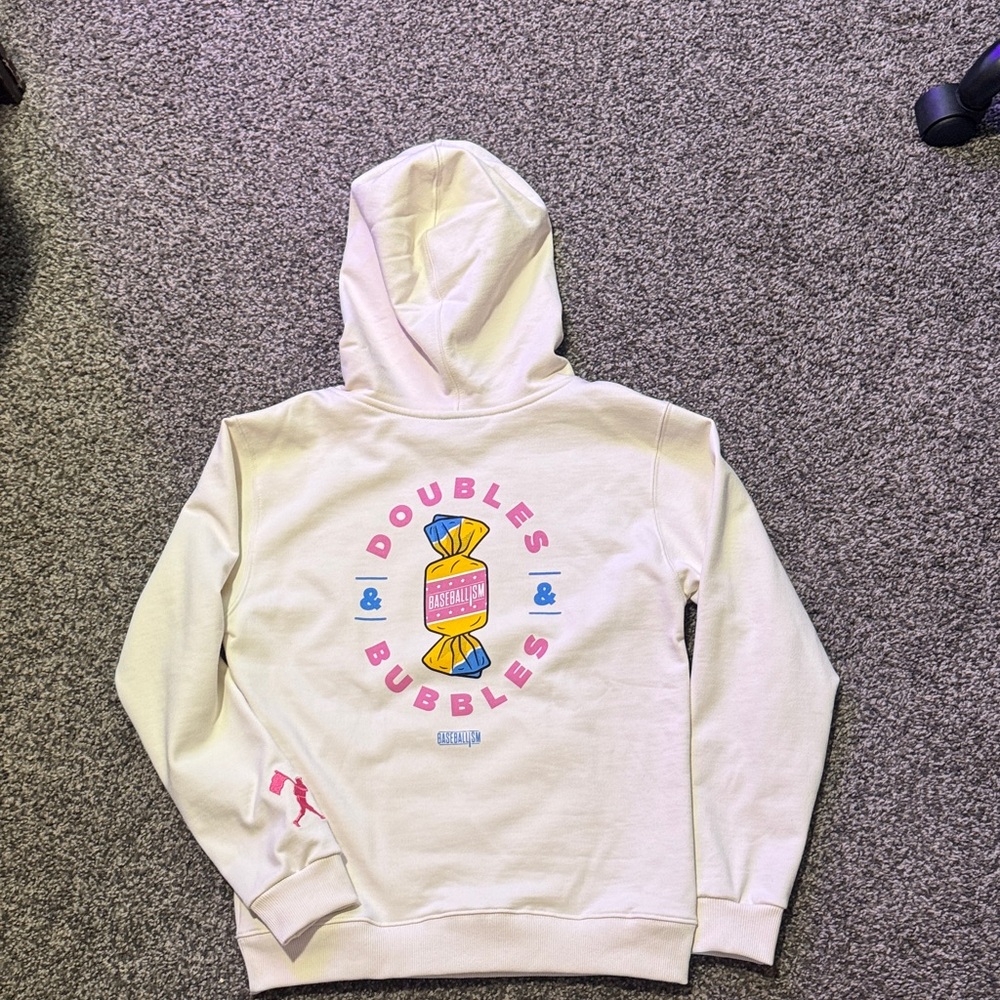 Cream "Doubles & Bubbles" Graphic Hoodie